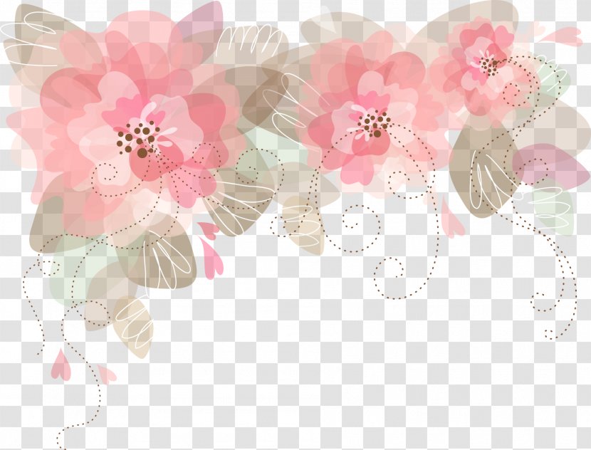 Flower Desktop Wallpaper - Cherry Blossom - Flowers Watercolor Transparent PNG