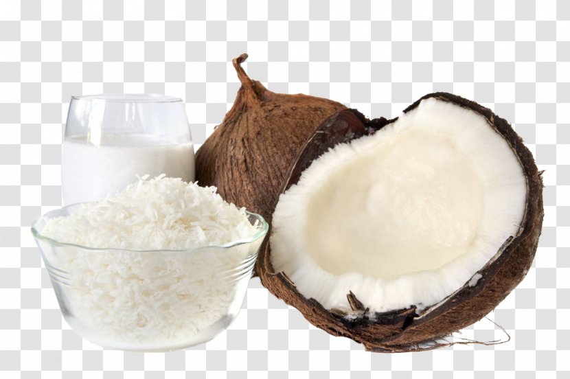 Coconut Water Milk Food Cream - Silhouette - Juice Transparent PNG