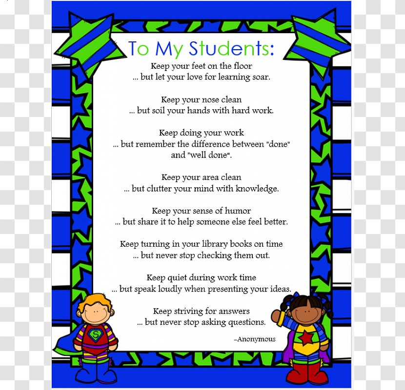 Poetry Elementary School Student Classroom - Third Grade Transparent PNG