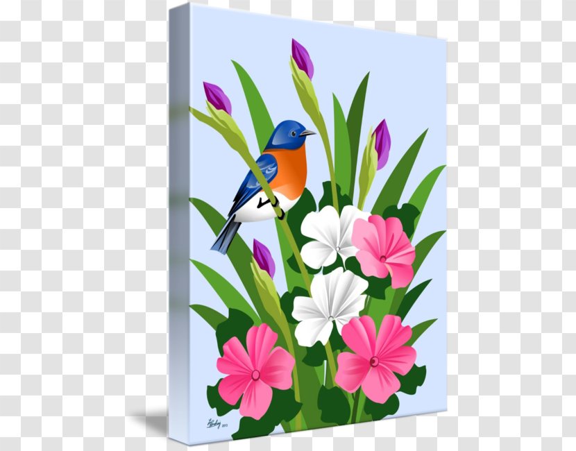 Floral Design Family Violet - Eastern Bluebird Transparent PNG