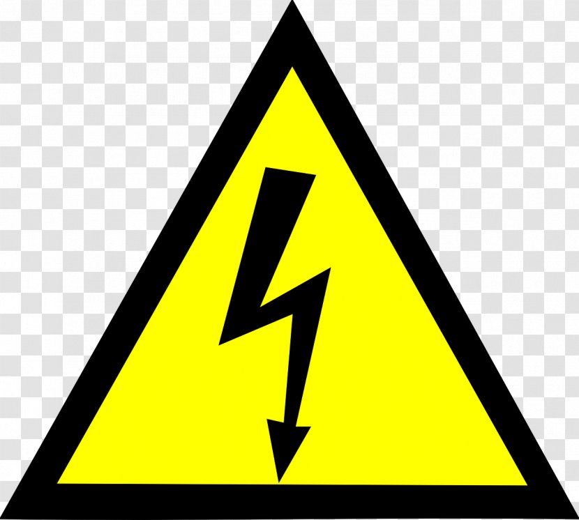Electricity Hazard Warning Sign Risk - High Voltage Transparent PNG
