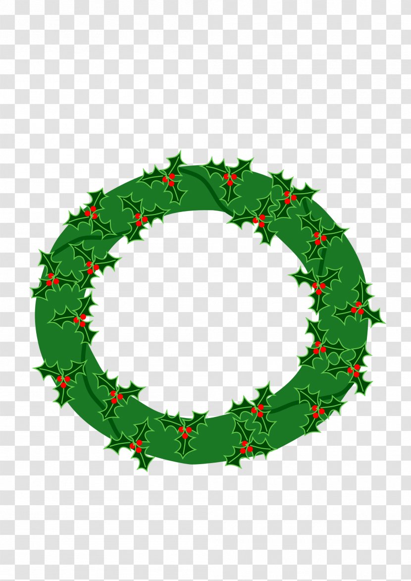 Santa Claus Christmas Card Decoration Clip Art - Wreath Transparent PNG