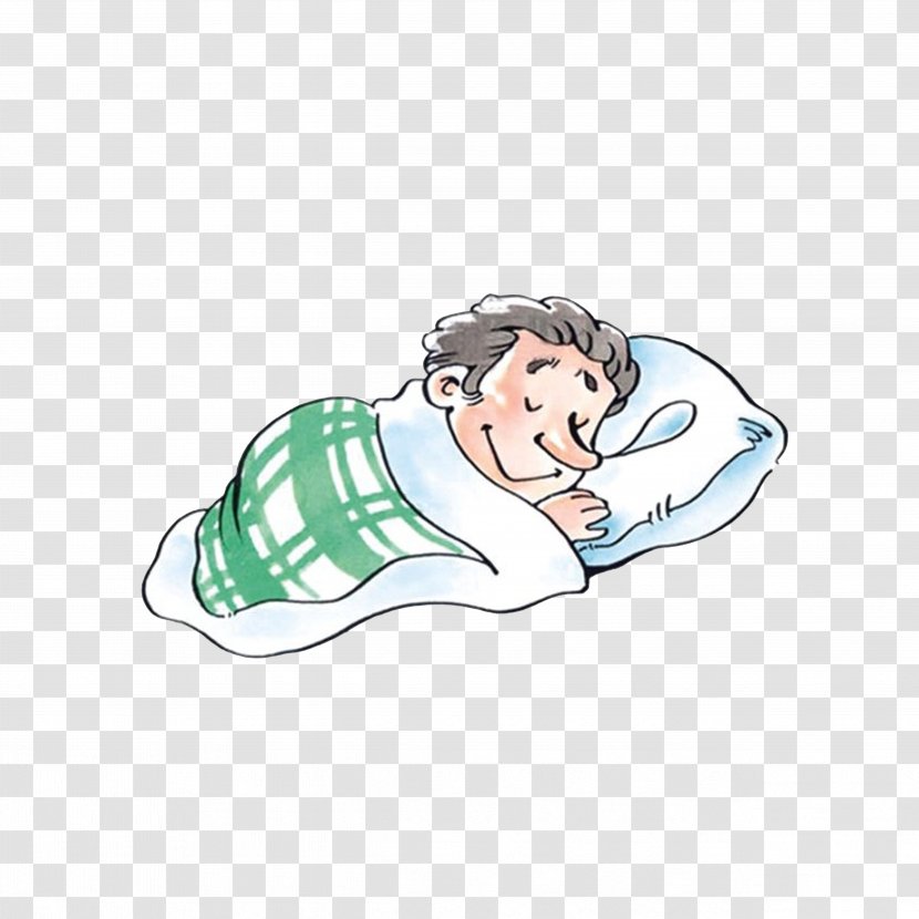 Sleep Cartoon Illustration - Child - A Sleeping Old Man Transparent PNG