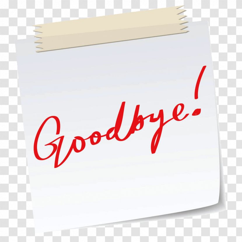 Paper Stock Photography Clip Art - Goodbye Note Messages Transparent PNG