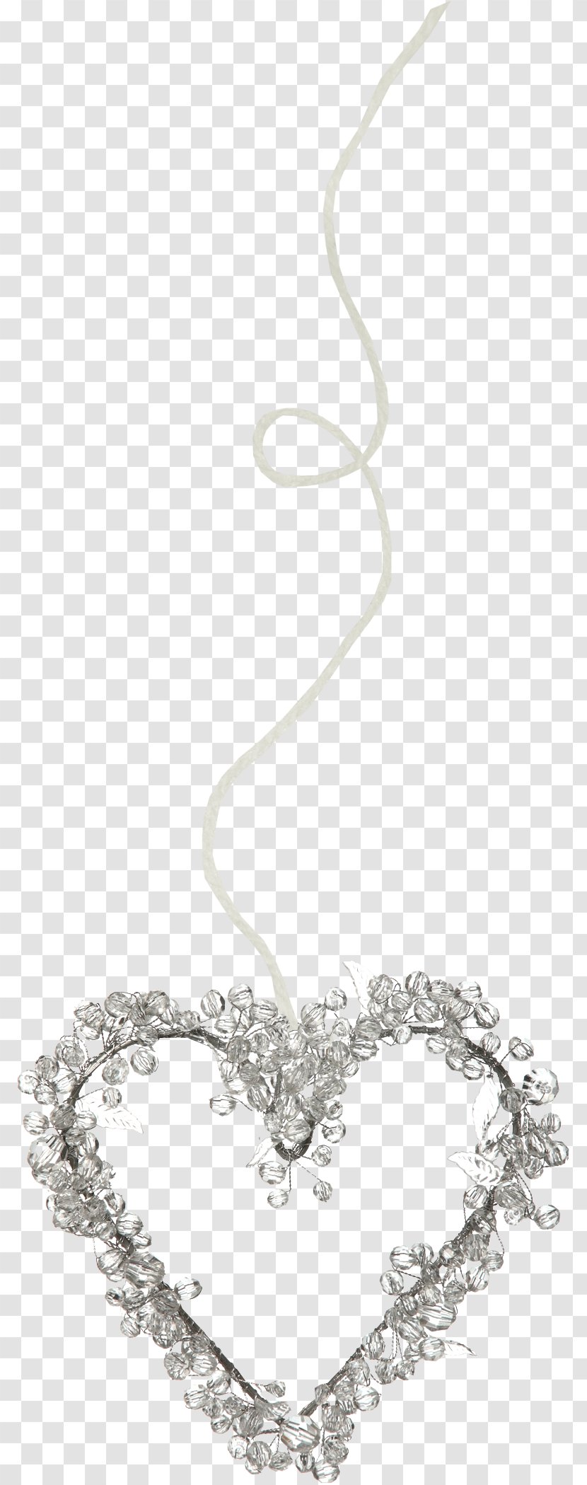 Necklace Jewellery Bead Wire Heart - Gray Frame Transparent PNG