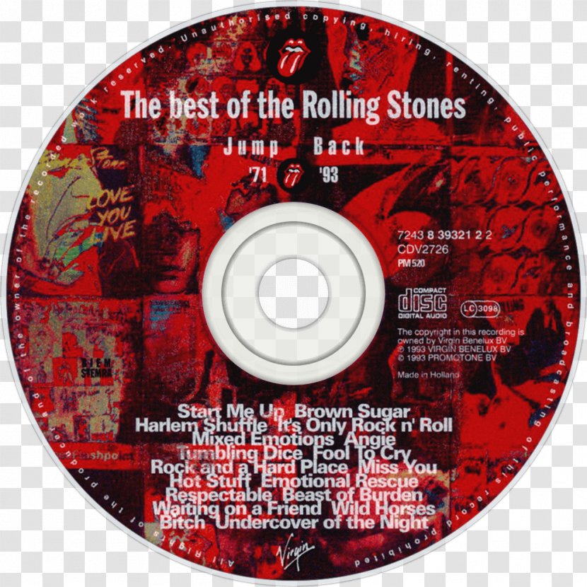 Jump Back: The Best Of Rolling Stones Tattoo You Sticky Fingers Album - Watercolor Transparent PNG