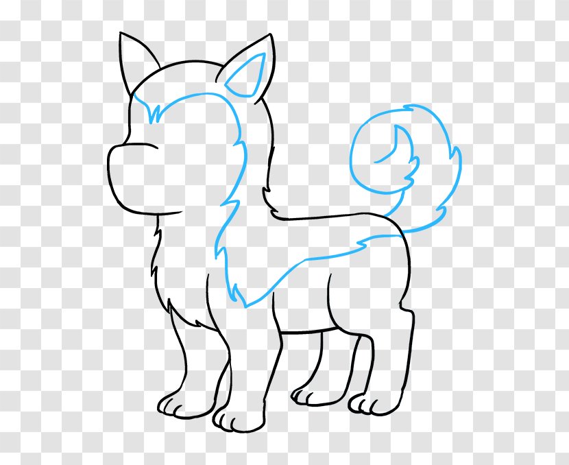 Siberian Husky Puppy Alaskan Drawing German Shepherd - Line Art Transparent PNG