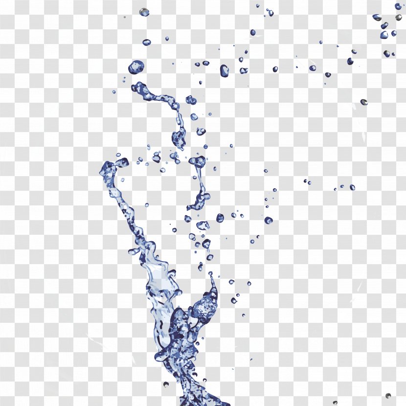 Drop Water - Symmetry - Dynamic Blue Drops Transparent PNG