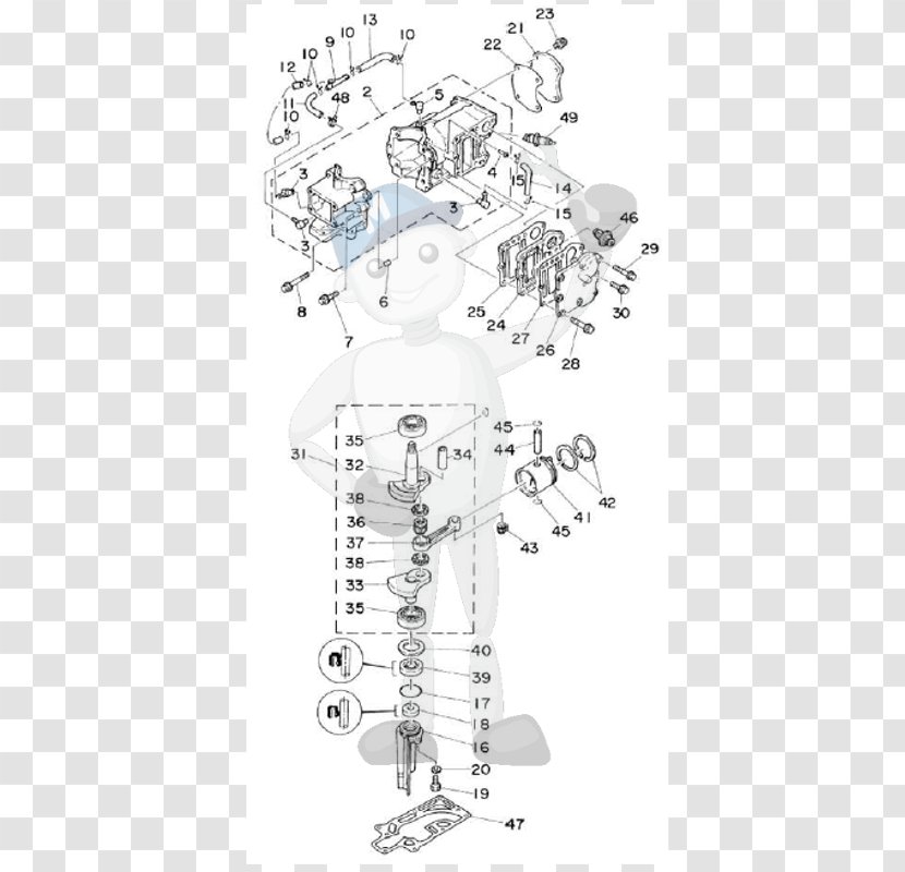 Yamaha Motor Company Suzuki Outboard Båtmotor Two-stroke Engine - Cylinder Block Transparent PNG