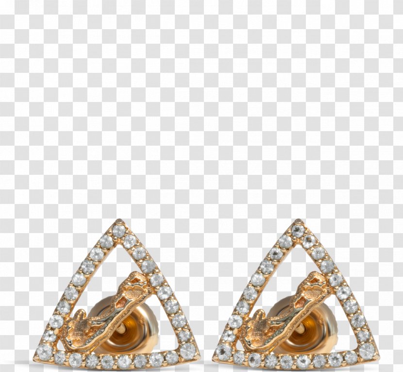 Earring Davidrose Body Jewellery Diamond - Black Tie - Triangle Transparent PNG