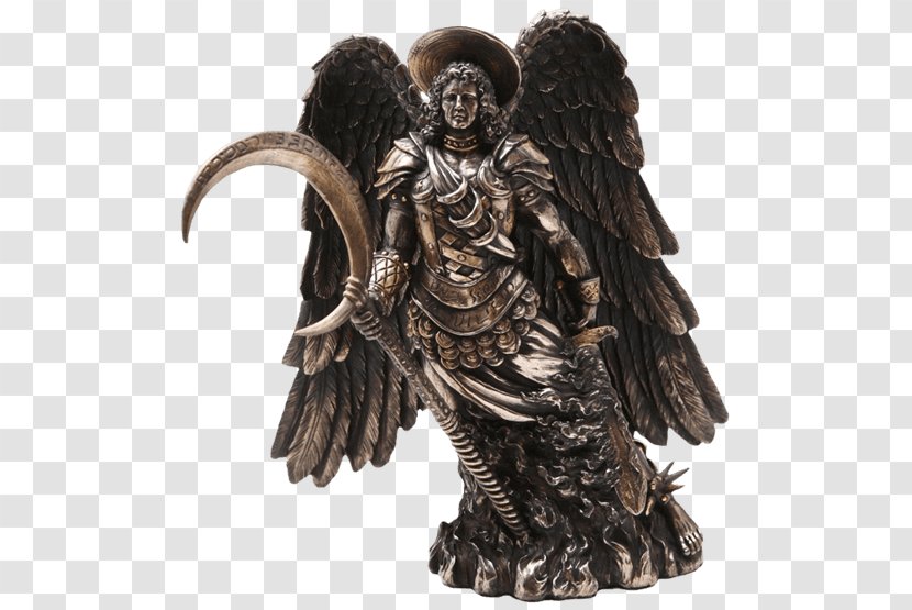 Gabriel Michael Archangel Uriel Statue - Angel Transparent PNG