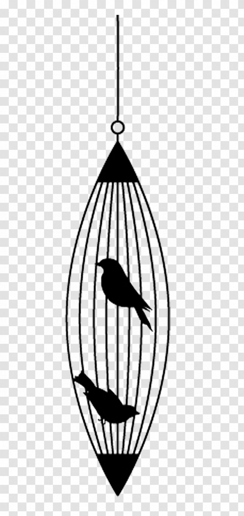 Oval Bird Cage - Product Design - Monochrome Transparent PNG