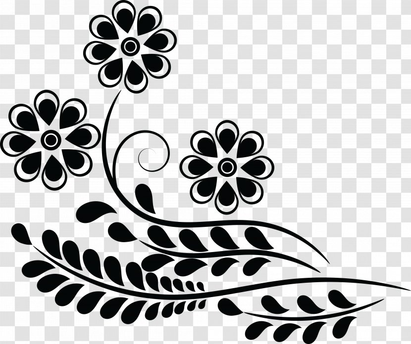 Floral Design Clip Art - Drawing - Flower Ornaments Transparent PNG