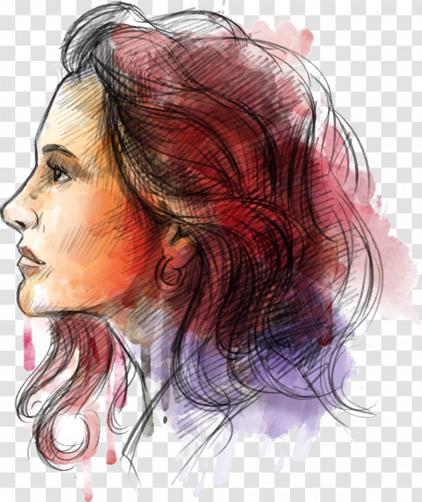 Drawing Illustration - Jaw - Women Portraits Transparent PNG