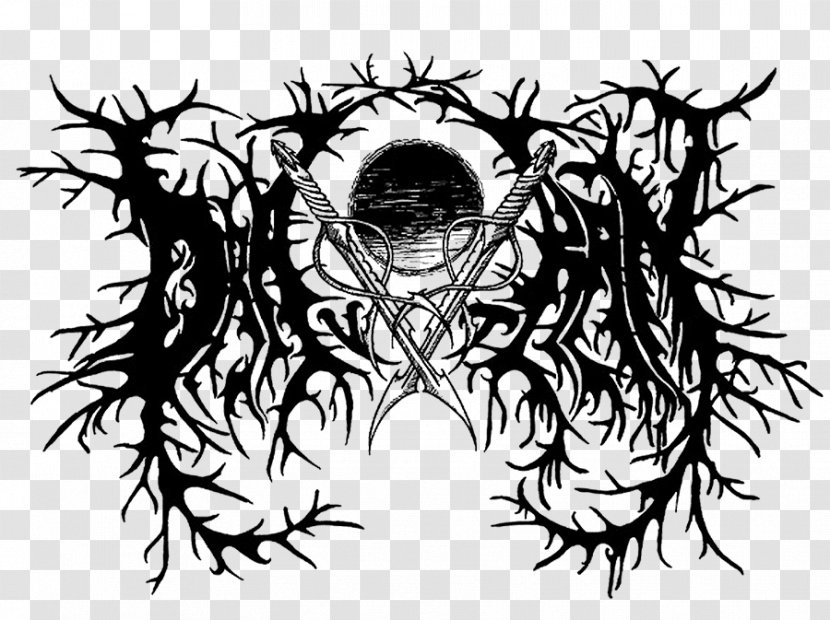Black Metal Graphic Design Logo Heavy Pagan - Flower - Heart Transparent PNG