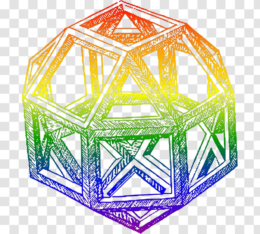 Drawings Of Machines Artist Golden Ratio - Drawing - Rhombicuboctahedron Transparent PNG