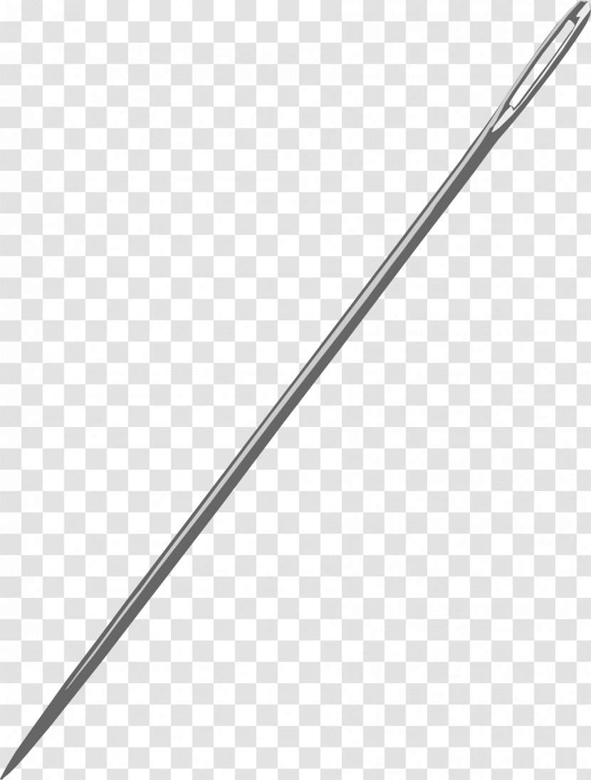 Adobe Illustrator - Black And White - Sewing Needle Transparent PNG
