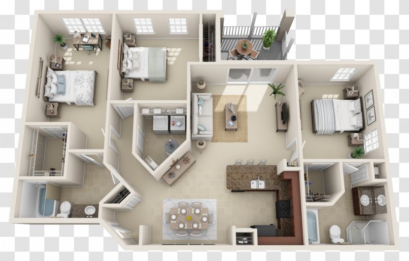 Savannah At Park Central Apartments Floor Plan - Florida Transparent PNG