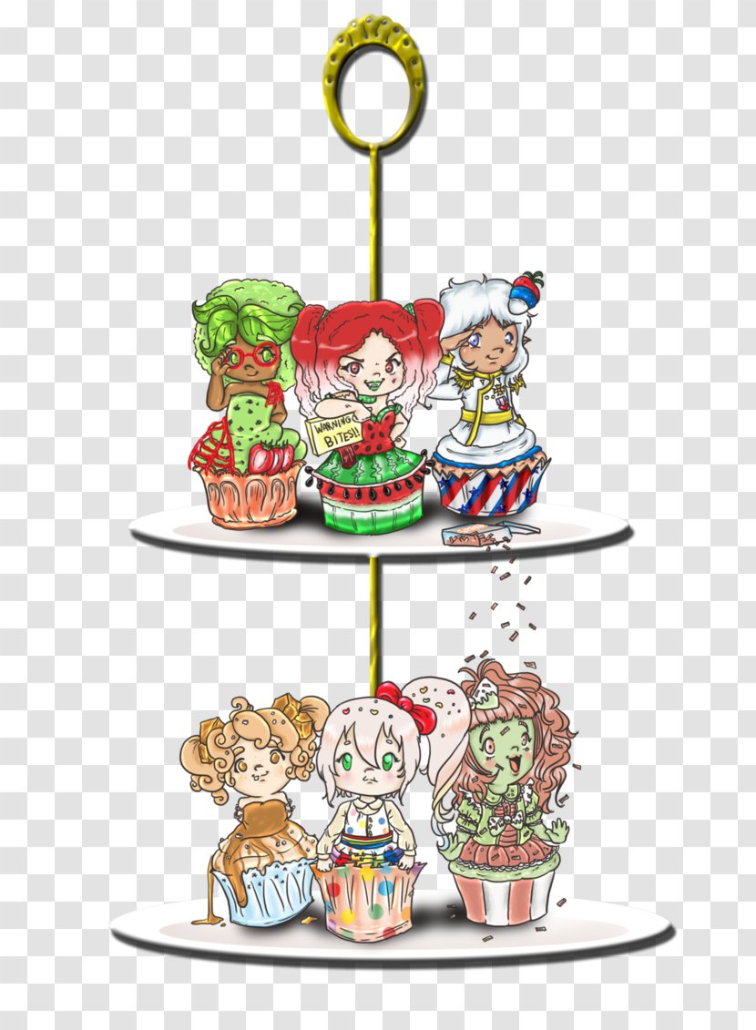 Cartoon Christmas Ornament Fran Bow Clip Art - Red Velvet Cupcake Transparent PNG