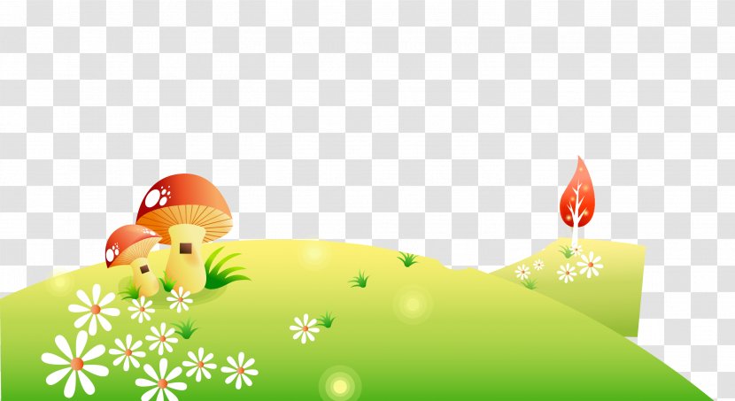 Cartoon Image Grass Lawn Transparent PNG