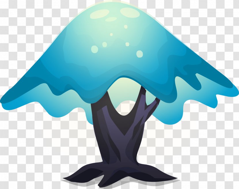 Blue Tree - Dolphin - Foliage Transparent PNG