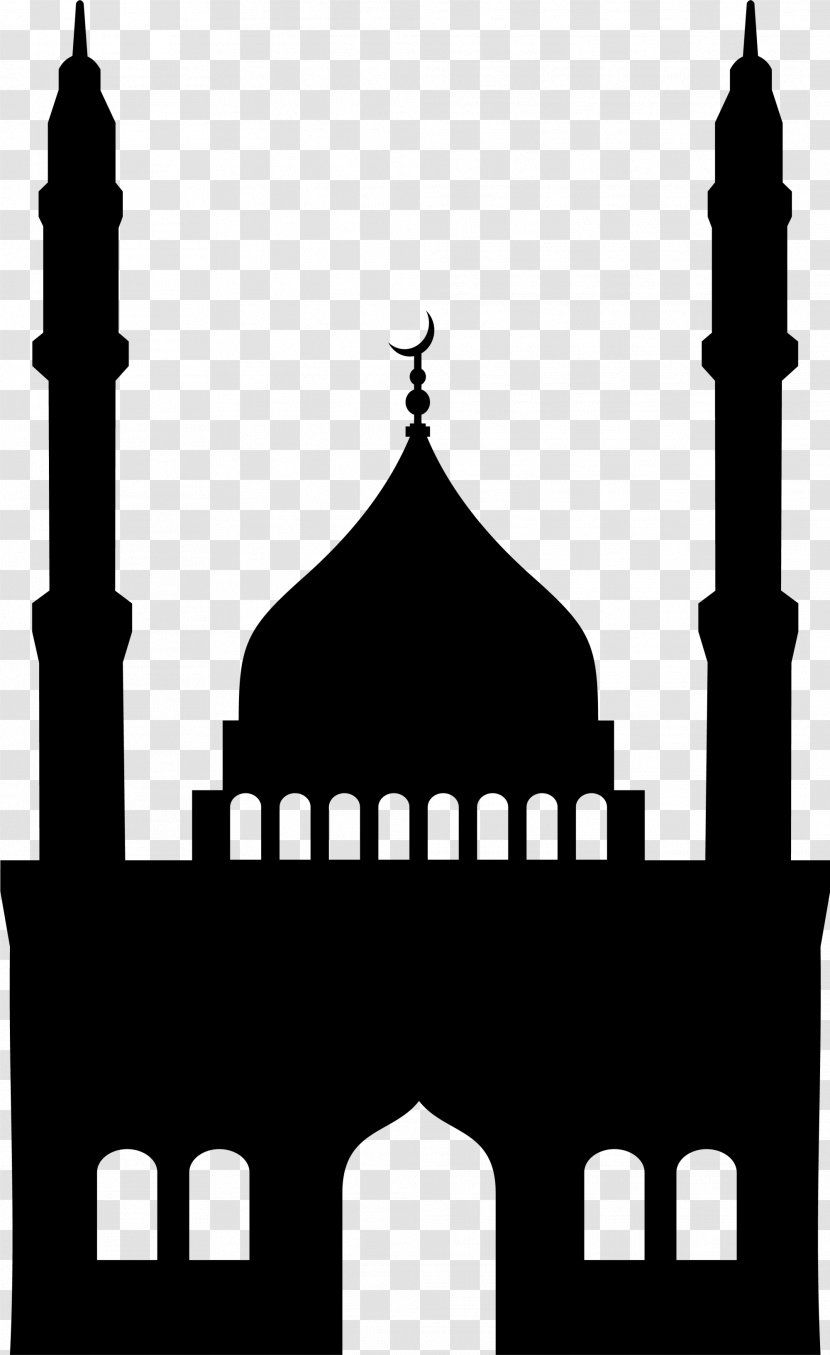 Mosque Muslim Islam Illustration - The Black Line Church Of Eid Al Fitr Transparent PNG