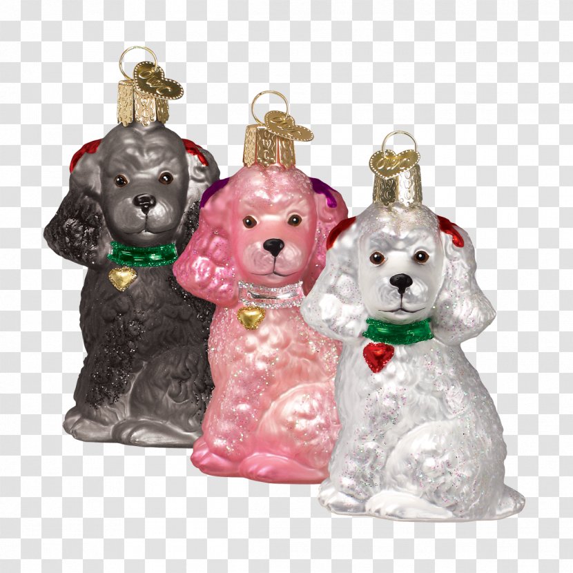 Christmas Ornament Puppy Tree Day Old World Poodle Glass - Figurine Transparent PNG