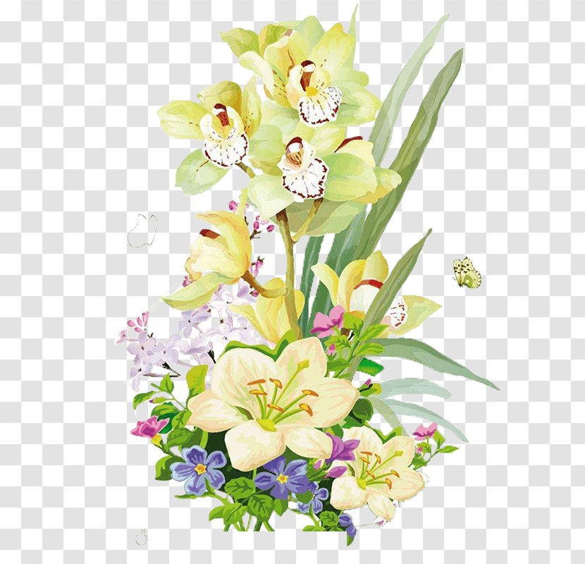 Clip Art Design Image Illustration - Cut Flowers - Moth Orchid Transparent PNG
