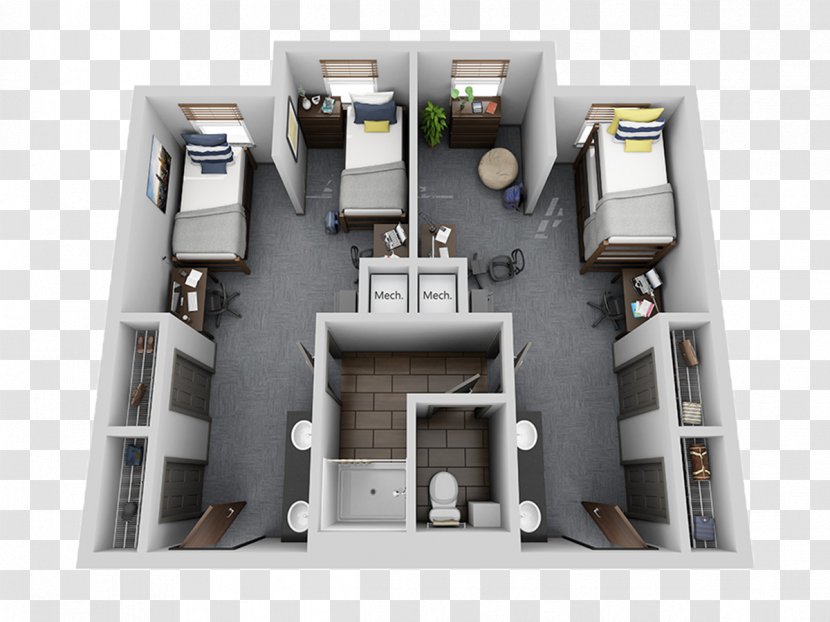 Dormitory UK Housing & Residence Life House Room Suite - Bedroom - People Sleep Transparent PNG