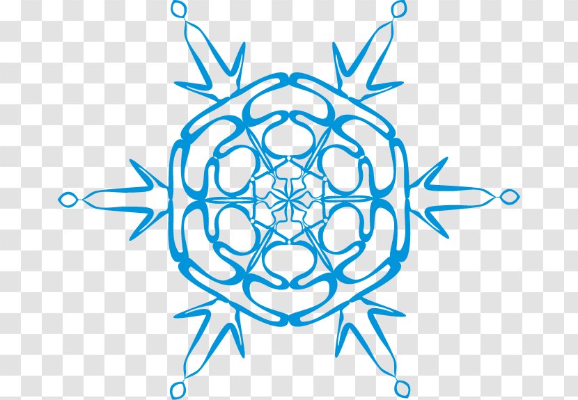 Blue Snowflake Clip Art - Organism Transparent PNG