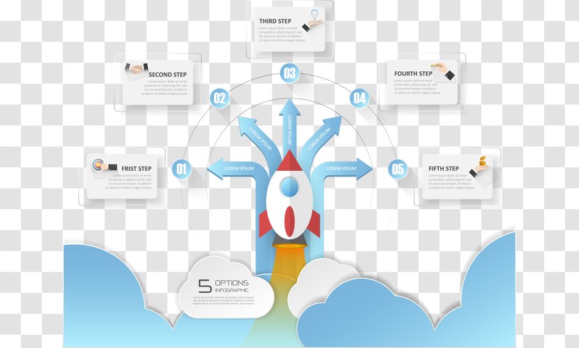 Infographic Logo Chart Rocket - Online Advertising - Vector Arrow Business Transparent PNG