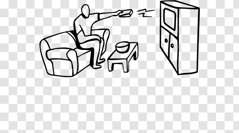 Cartoon Television - Child - Sitting On The Couch Watching TV Transparent PNG