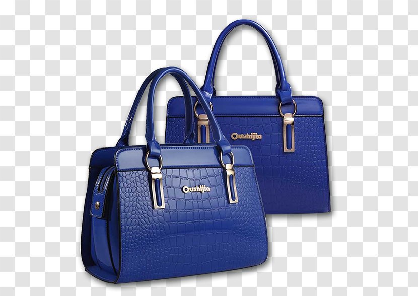 Tote Bag Handbag Blue Leather - Clothing - Two Bags Transparent PNG