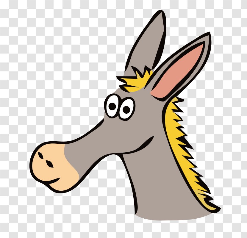 Mule Donkey Drawing Clip Art - Head - Free Clipart Transparent PNG