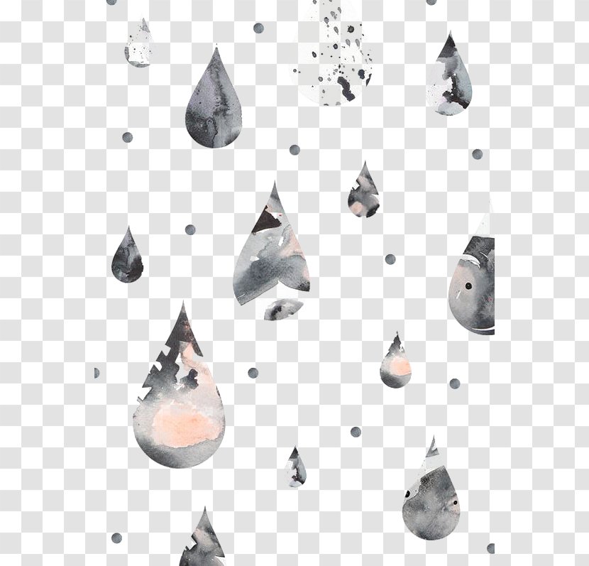 Drawing Painting Illustration - Crystal - Creative Raindrops Transparent PNG