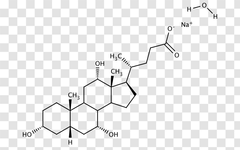 Bile Acid Taurocholic Chemistry Amino - Black And White - Sodium Sulfate Transparent PNG