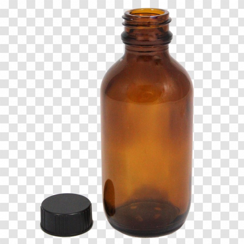 Glass Bottle Plastic Jar - Screw Cap - Amber Transparent PNG