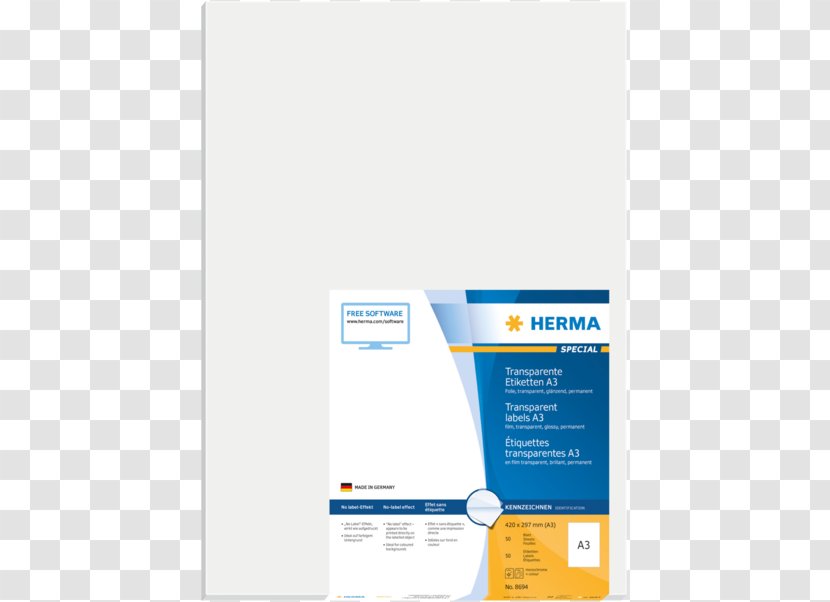 Standard Paper Size Label A3 Herma - A4 Transparent PNG