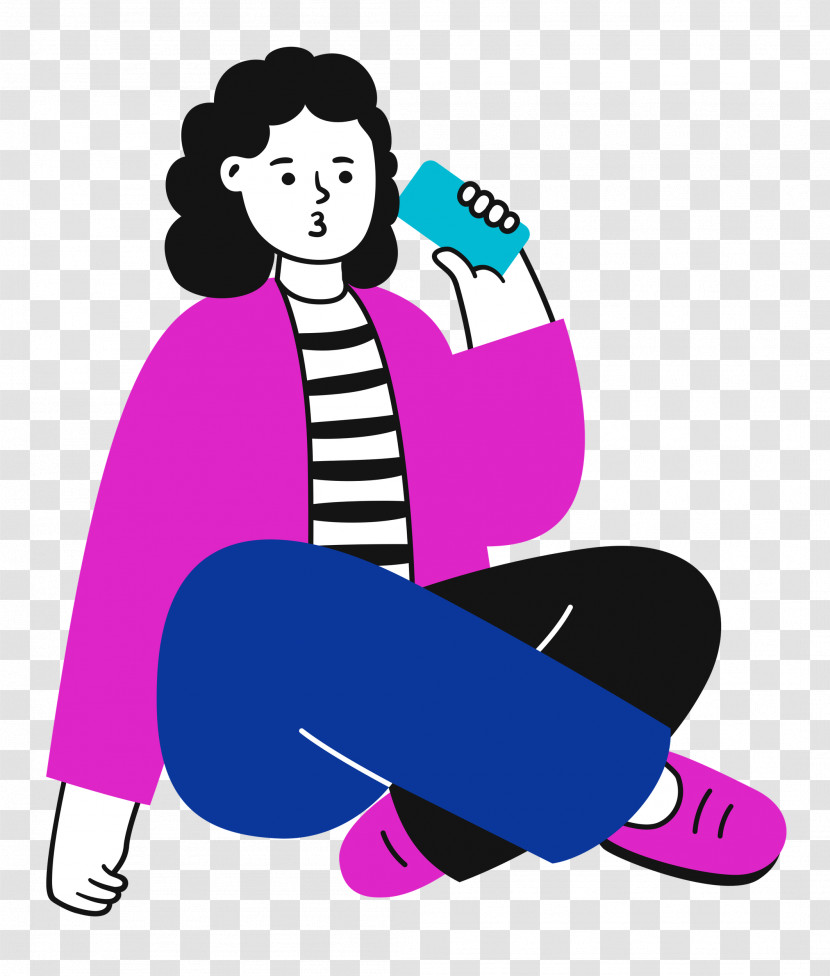 Sitting On Floor Sitting Woman Transparent PNG