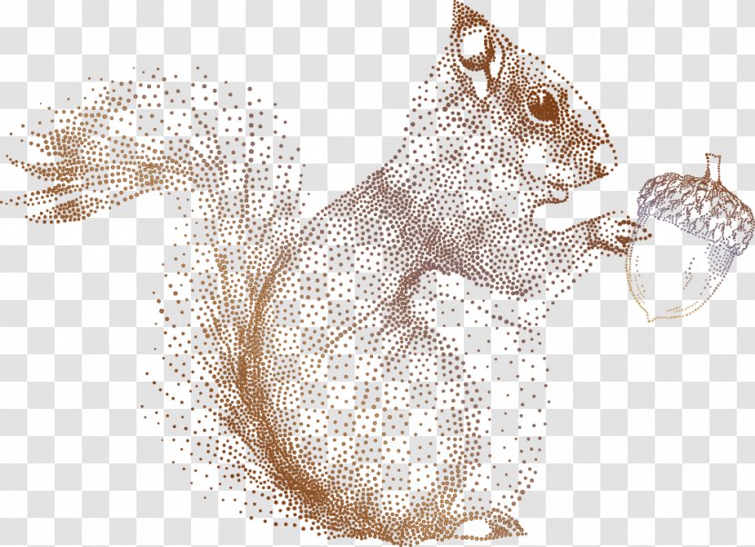 Squirrel Acorn Drawing Illustration - Idea - Dot Transparent PNG