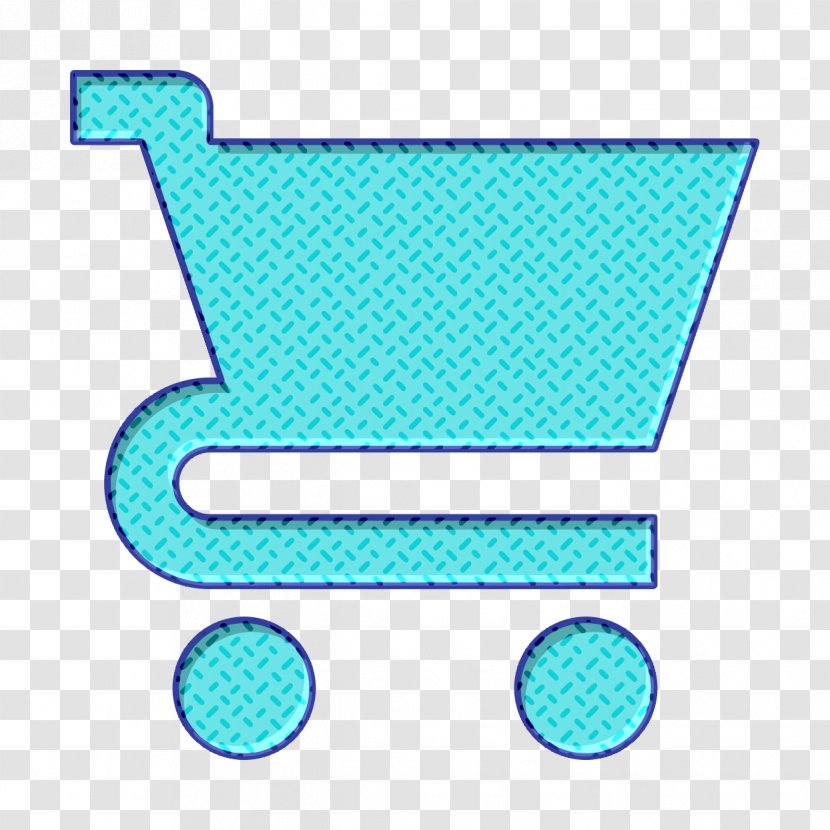 Cart Icon Shopping - Aqua - Electric Blue Teal Transparent PNG