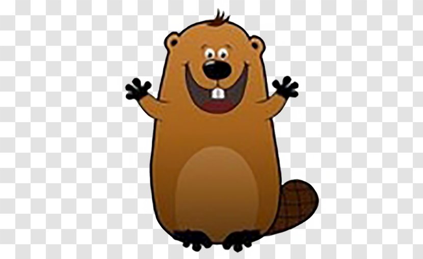 Beaver Cartoon Illustration - Mammal - Happy Transparent PNG