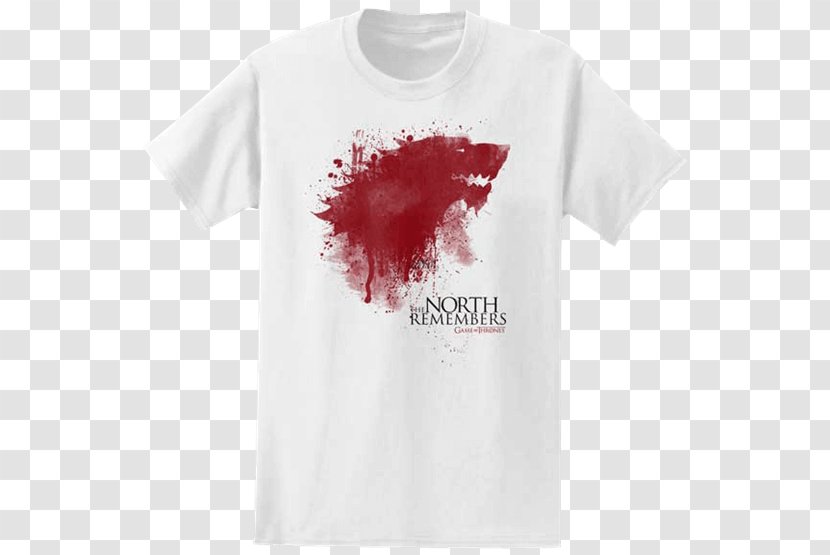T-shirt The North Remembers Winter Is Coming House Stark Jon Snow - Rains Of Castamere Transparent PNG