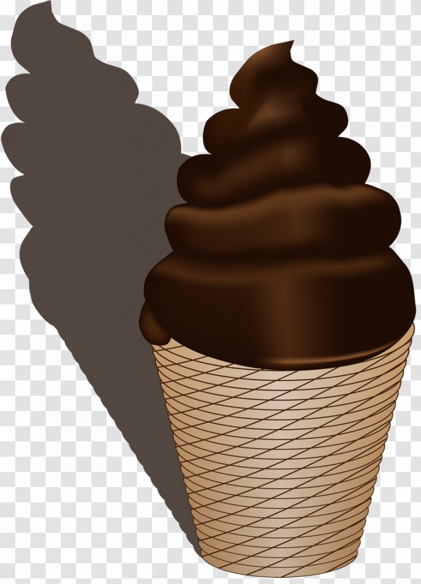 Chocolate Ice Cream Cones Cup Transparent PNG