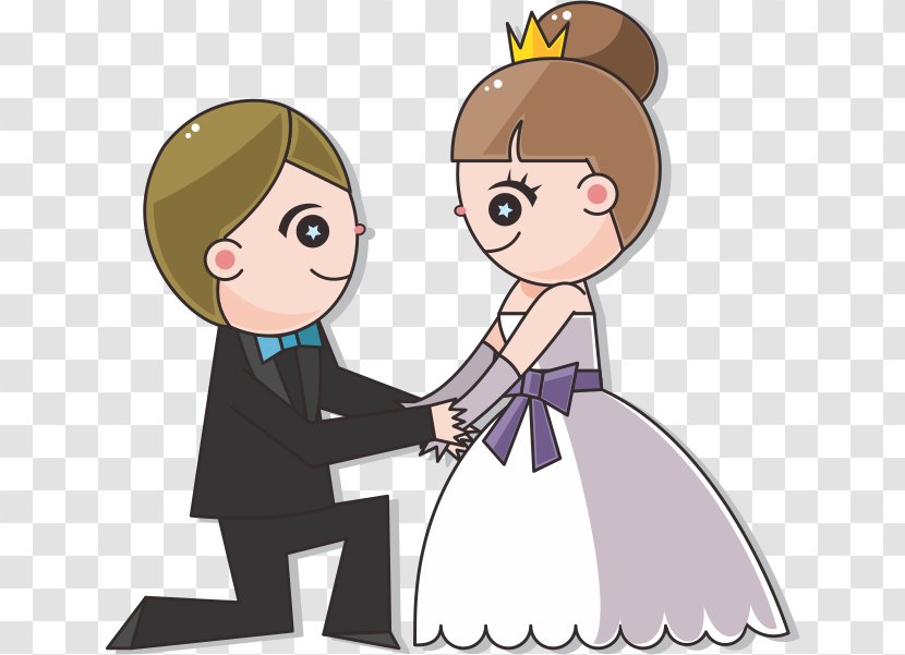 Wedding Cartoon Royalty-free - Flower - Noivos Transparent PNG