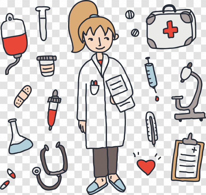 Physician Nursing Hospital - Silhouette - Science Girls Vector Transparent PNG