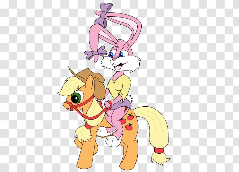 Babs Bunny Applejack Pony Cartoon Rabbit - Watercolor - Hand-painted Cute Selling Sprouting Transparent PNG