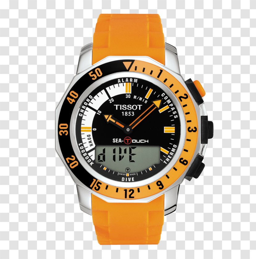 Tissot Diving Watch Chronograph Jewellery - Yellow Transparent PNG
