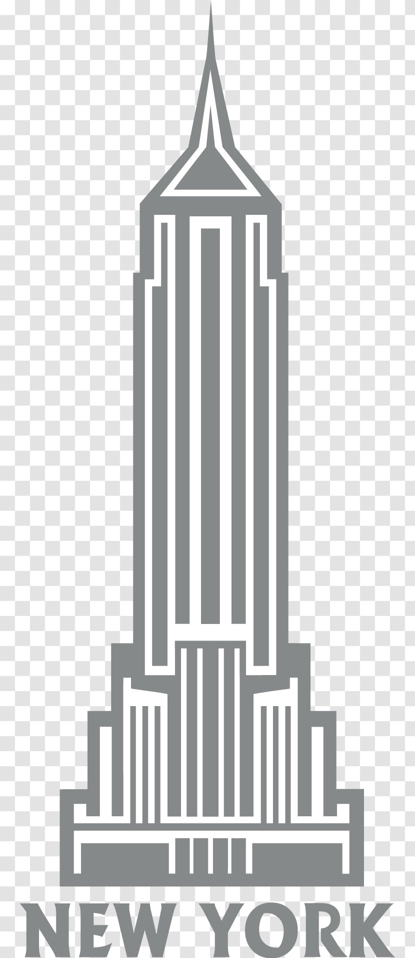 Empire State Building Clip Art - Monochrome - Skyscraper Transparent PNG