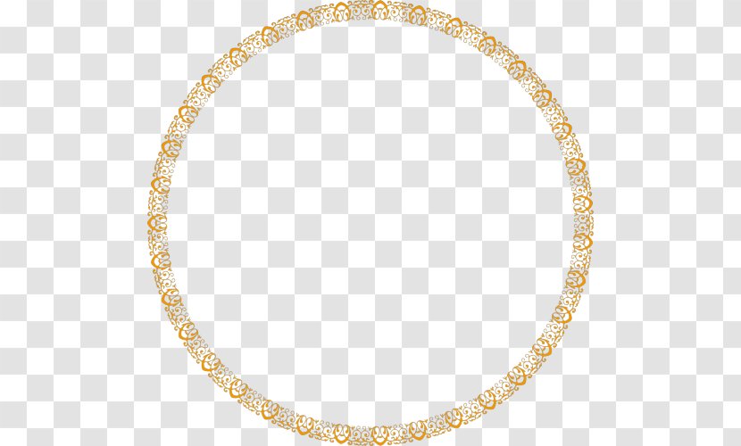Borders And Frames Picture Gold Clip Art - Necklace Transparent PNG